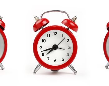 Red alarm clock