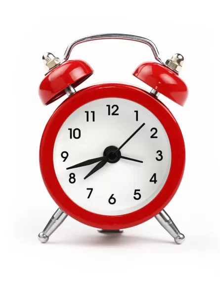 Red alarm clock